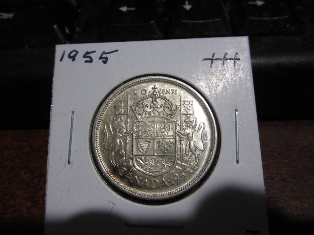 1955 - Canada silver half dollar - Canadian 50 cent