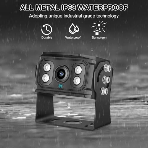 Dual RV Backup Camera 7 Inch 4K Display Screen Loop Recording Voice Control