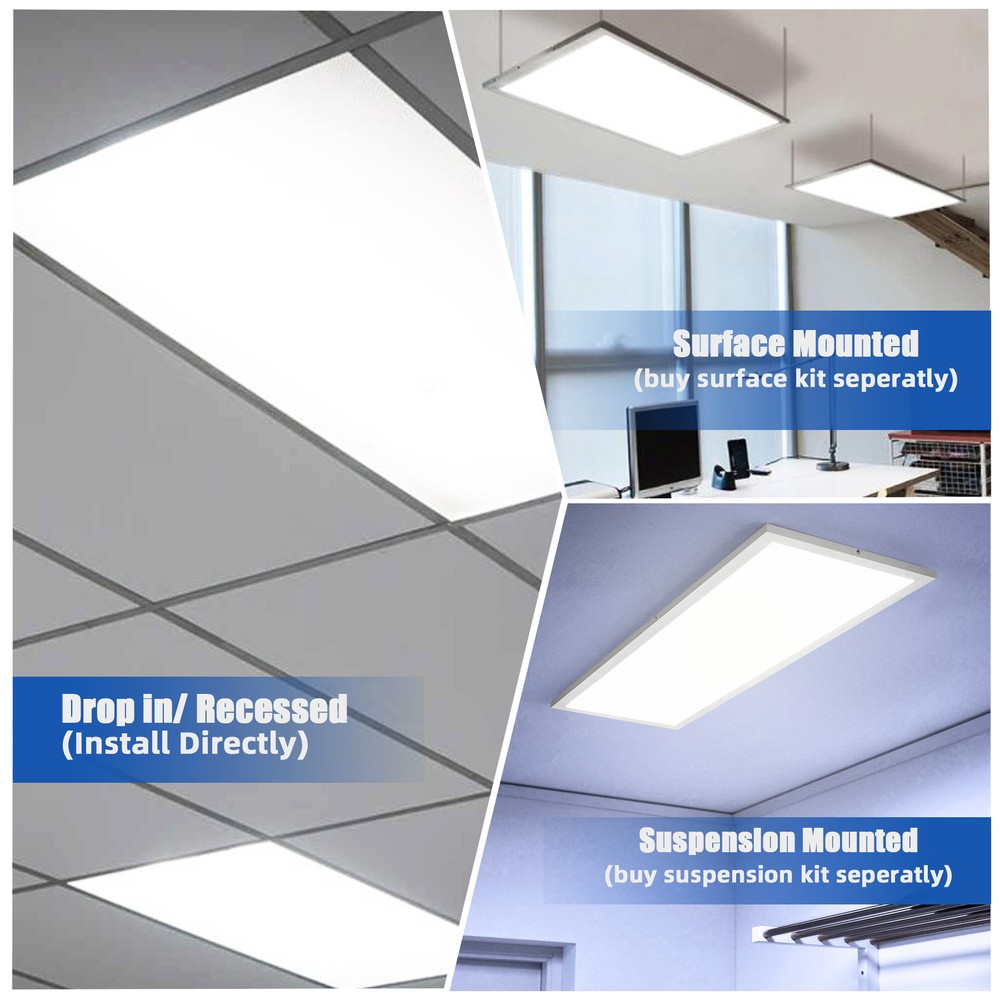 8 Pack 2X2FT LED Panel Light 45W Drop Ceiling Troffer Flat Fixtures 5000k White