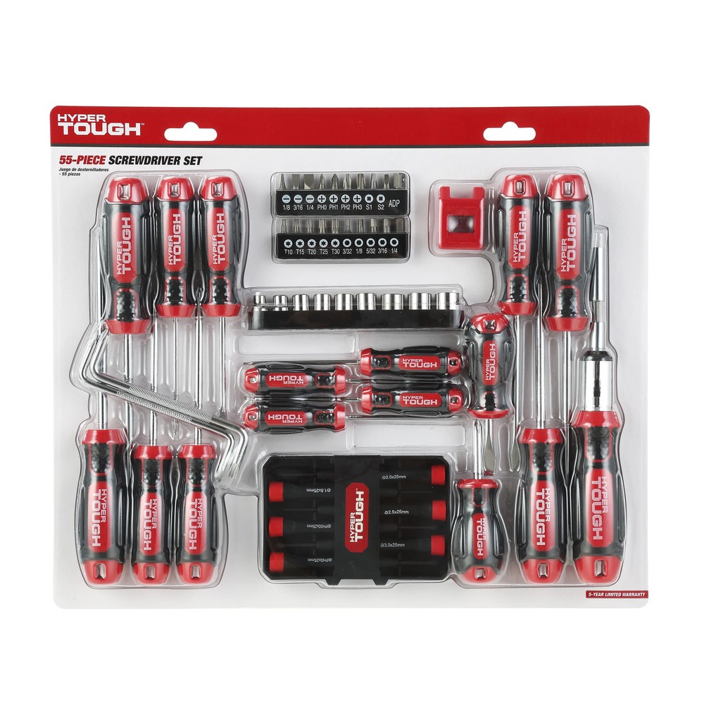 Hyper Tough 55 Piece Screwdriver Set