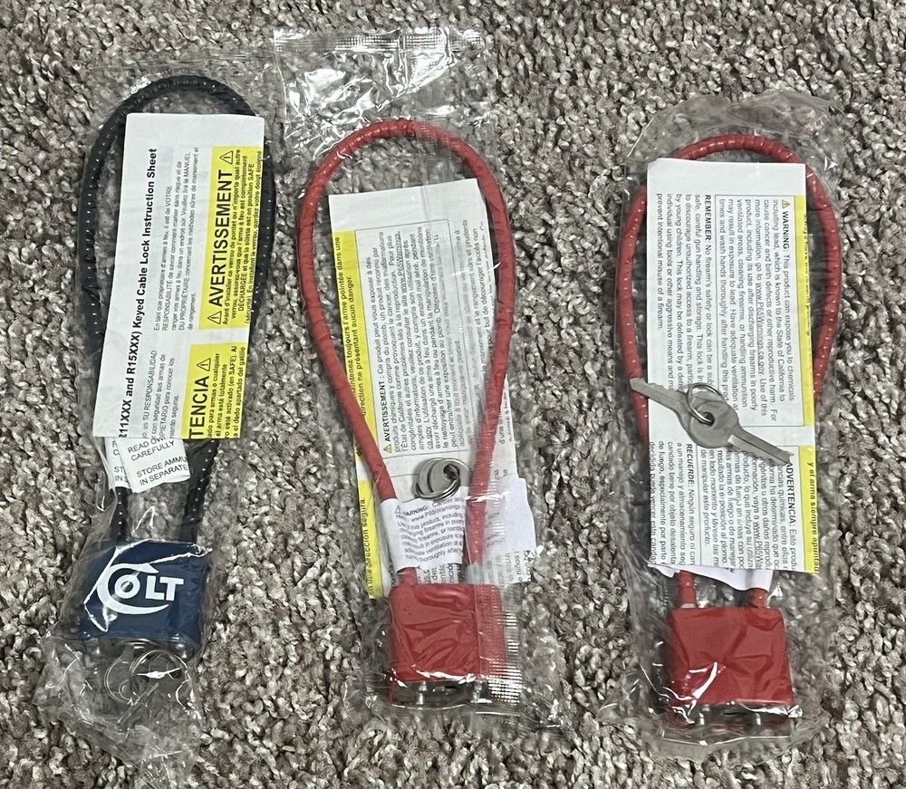 Assorted Gun Locks - Colt, Hand Gun Cable Locks
