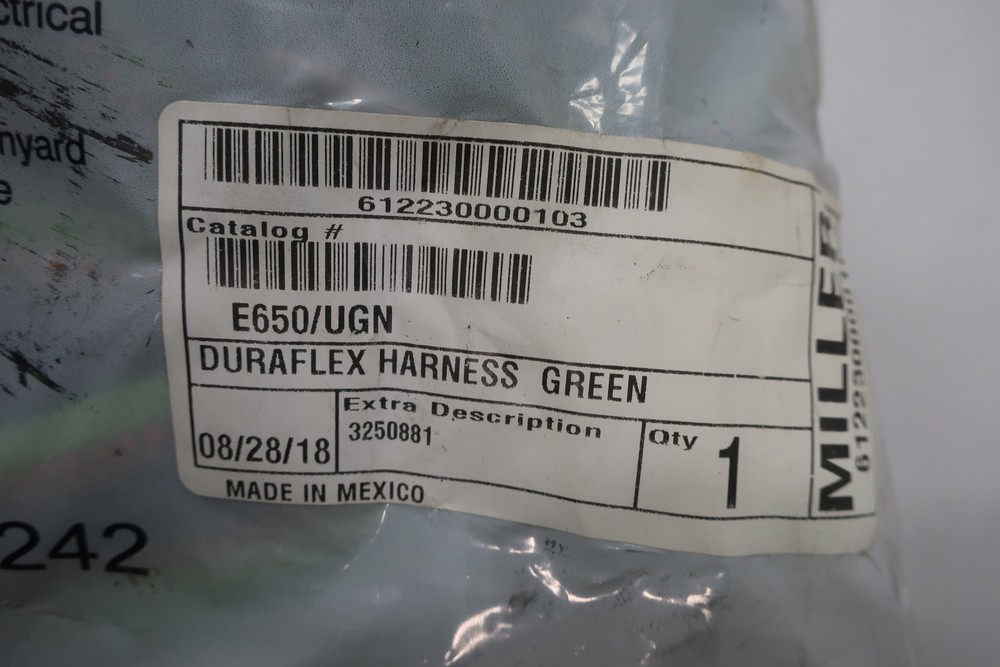 Miller E650/UGN Green Duraflex Harness