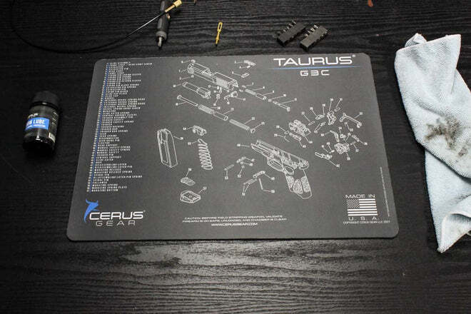 Taurus G3C Schematic Handgun Mat PINK