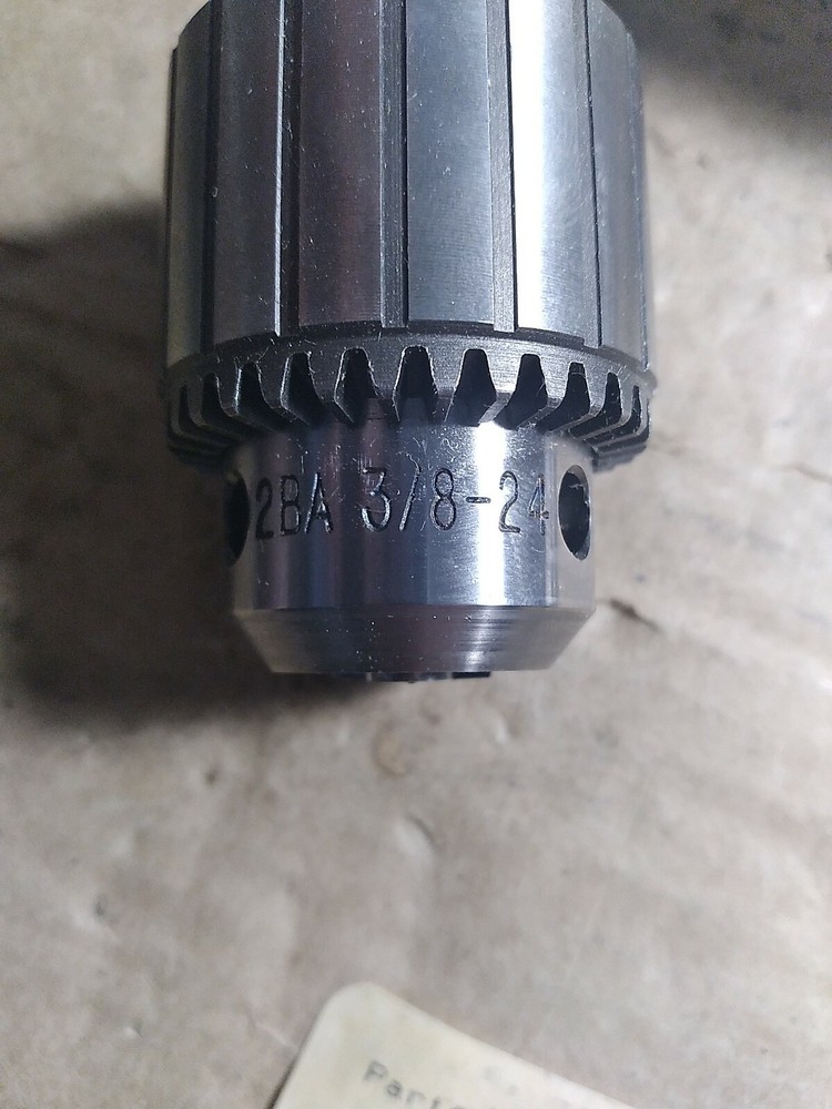 Jacobs Drill Chuck 2BA3/8, 0-3/8"Cap. 3/8-24 Mount