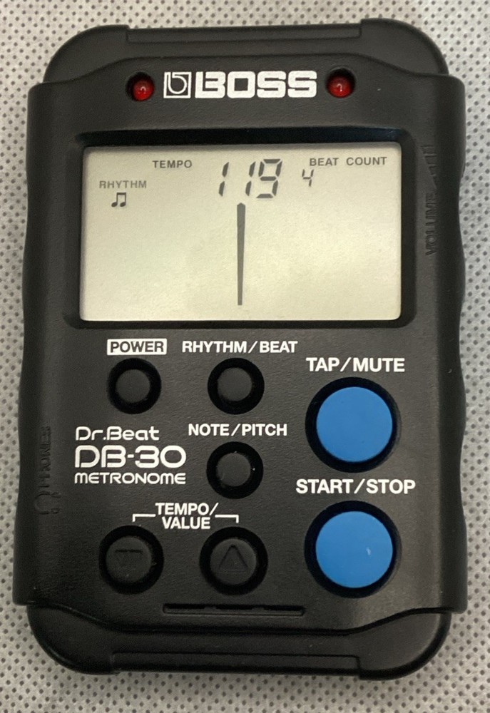 BOSS Dr. Beat DB-30 Pocket-Size Metronome w/ Rhythm Patterns - Black