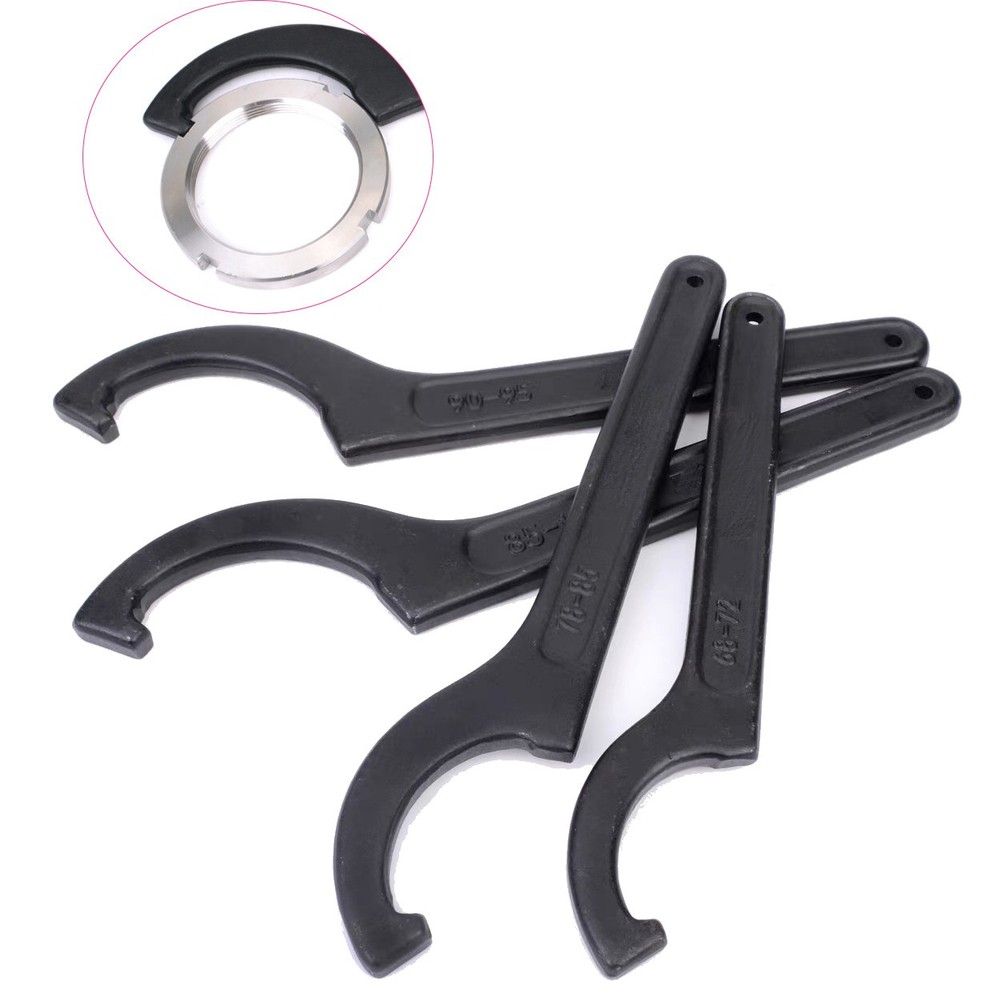 Adjustable Collet Chuck C Hook Spanner Wrench for 22-260mm Round Nut Hand Tool