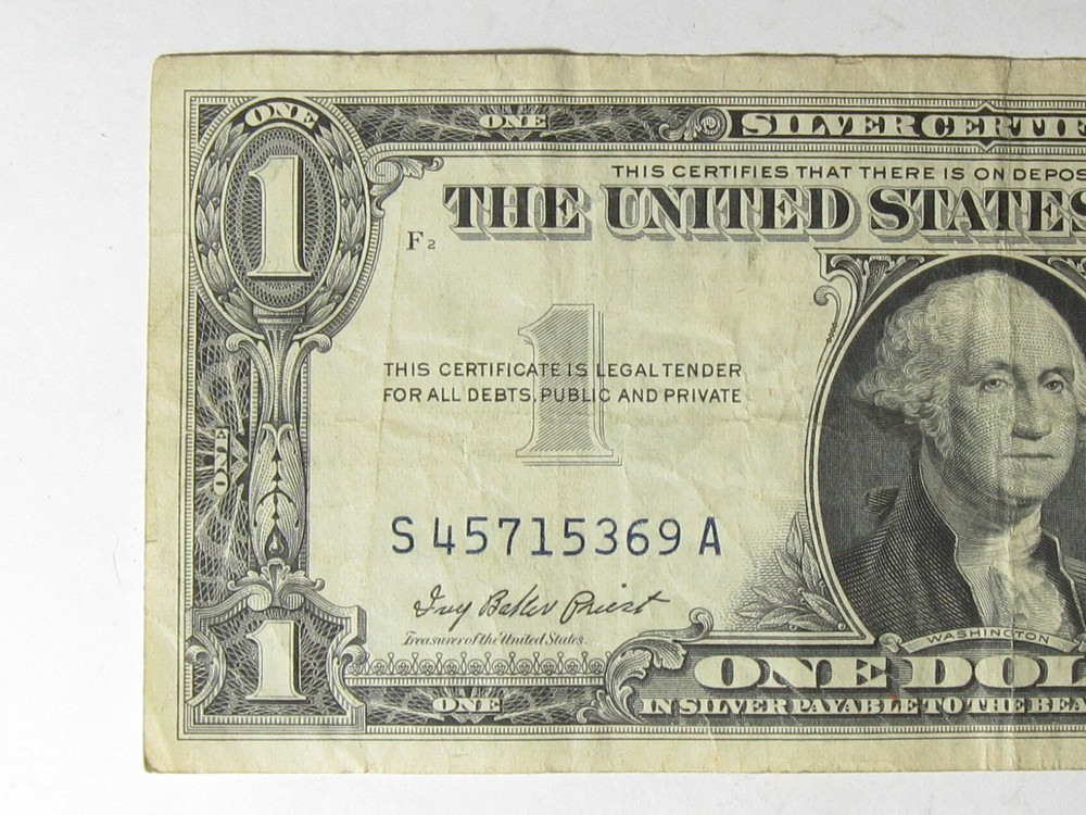 1957 Blue Seal $1 Silver Certificate Note - Anderson - #11258-17