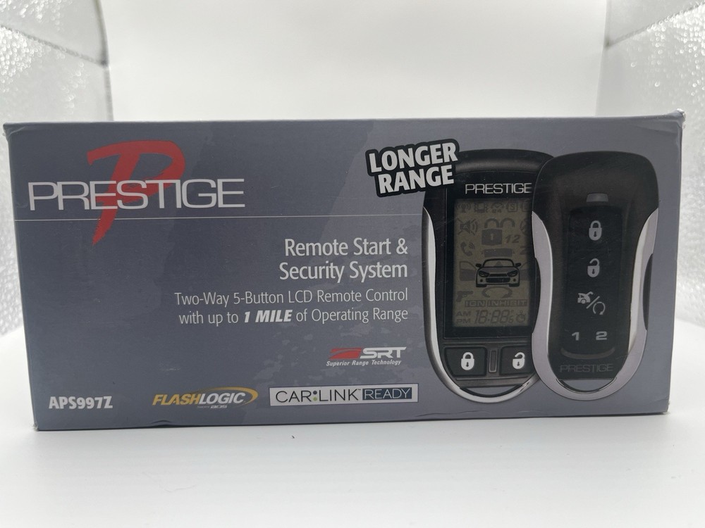 PRESTIGE APS997Z 2-Way 1-Mile LCD Remote Start and Security System Flashlogic