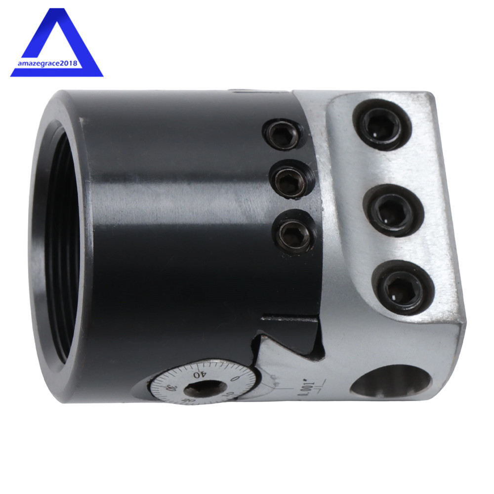 High Precision 2" Threaded Boring Head 1/2" Hole Size 1-1/2-18" Thread Mount