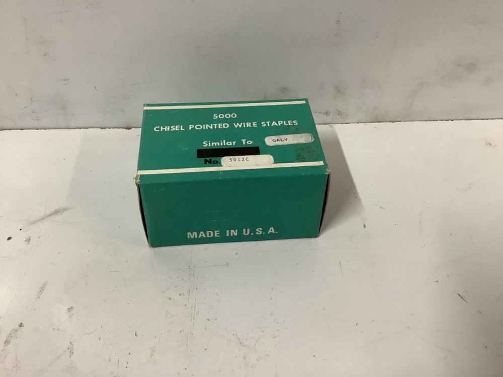 5012C CHISEL POINTED WIRE STAPLES 5000 IN BOX GALVANIZED