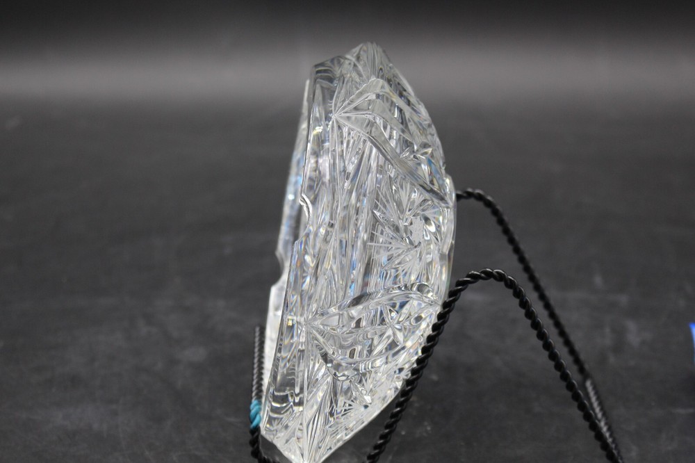 Heavy Crystal Ashtray Starburst Pattern