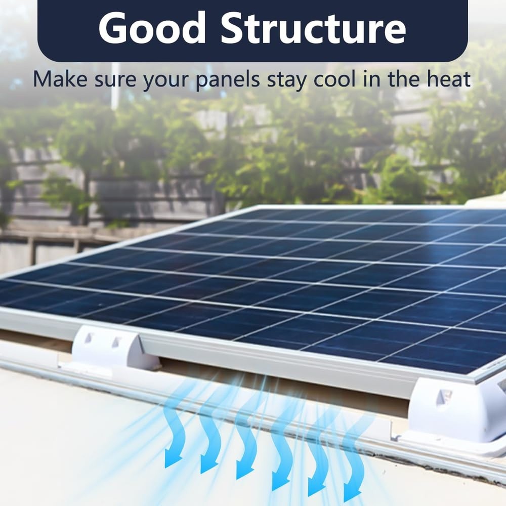 Solar Panel Mounting Brackets, PC Corner Bracket Solar Panel Roof Drill-Free ...