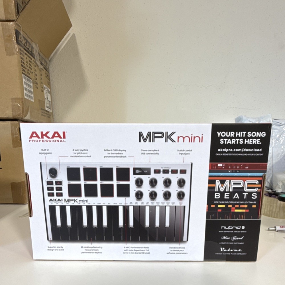 Akai MPK mini Special Edition White Keyboard Controller 25 Synth Keys USB