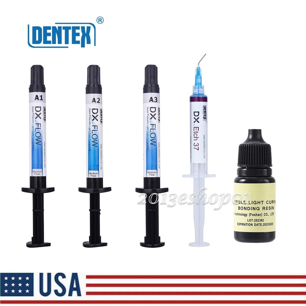 Dental Composite Resin Medium Flowable Light Cure/ Etching Gel /Bonding Adhesive