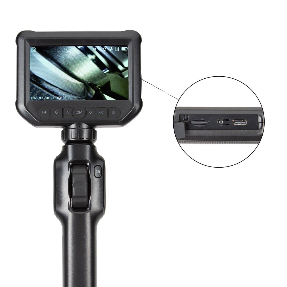 Two-Way Articulating Borescope Camera with Light Endoscope Inspection Camera