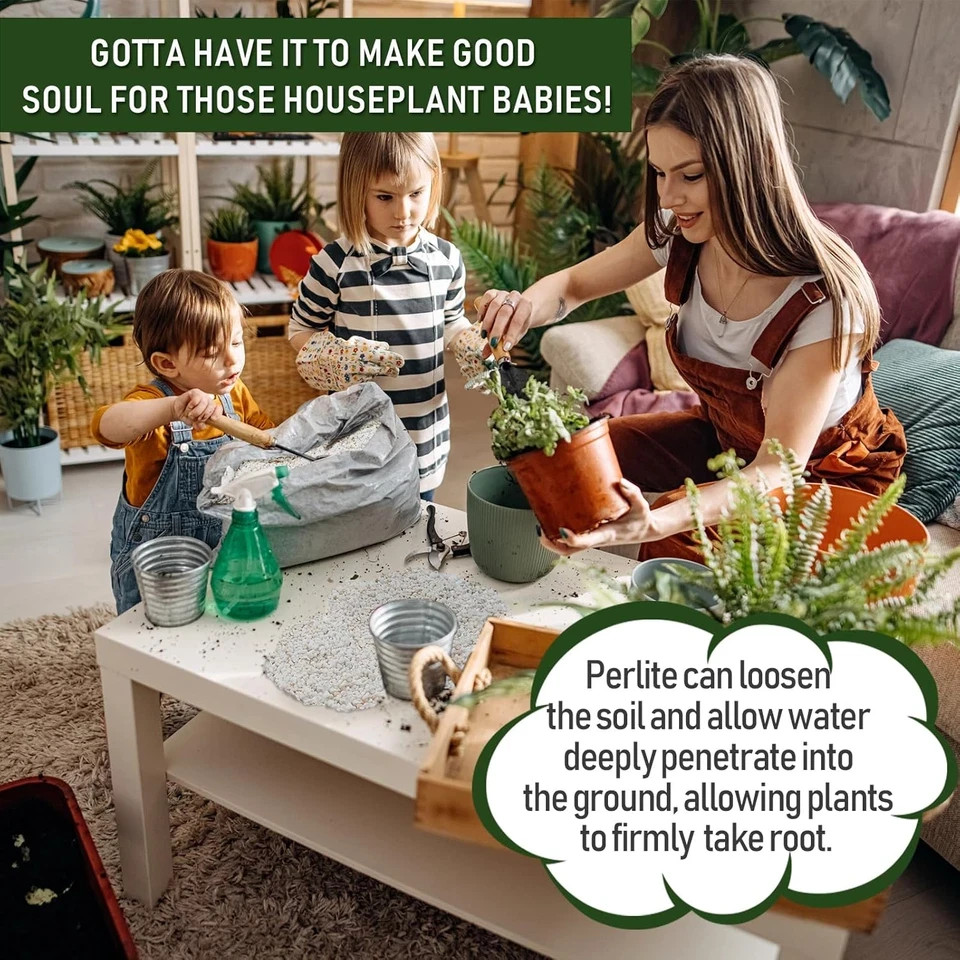 15QT Horticultural Perlite Bulk, Organic Perlite for Plants, Course Perlite for