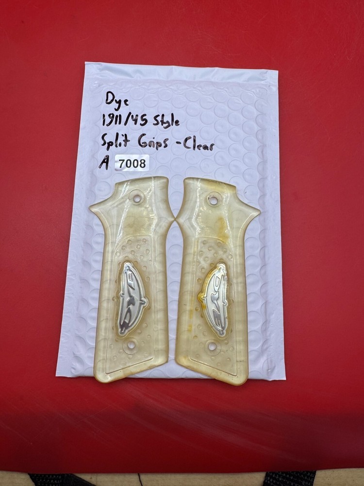 Dye 1911/45 Style Split Grips -Clear