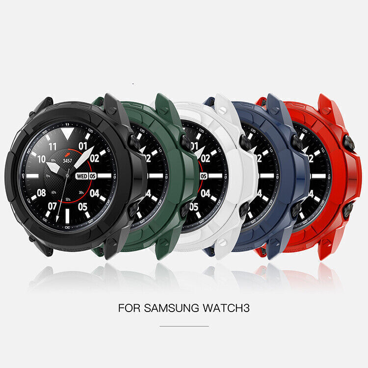 For Samsung Galaxy Watch3 Armor Protective Case Scale Ring Protective Cover Part