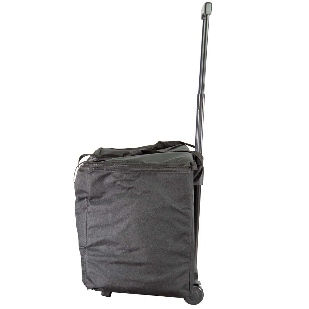 DJ Lighting Audio Equipment Multipurpose Accessory Utility Bag w Handle & Wheels