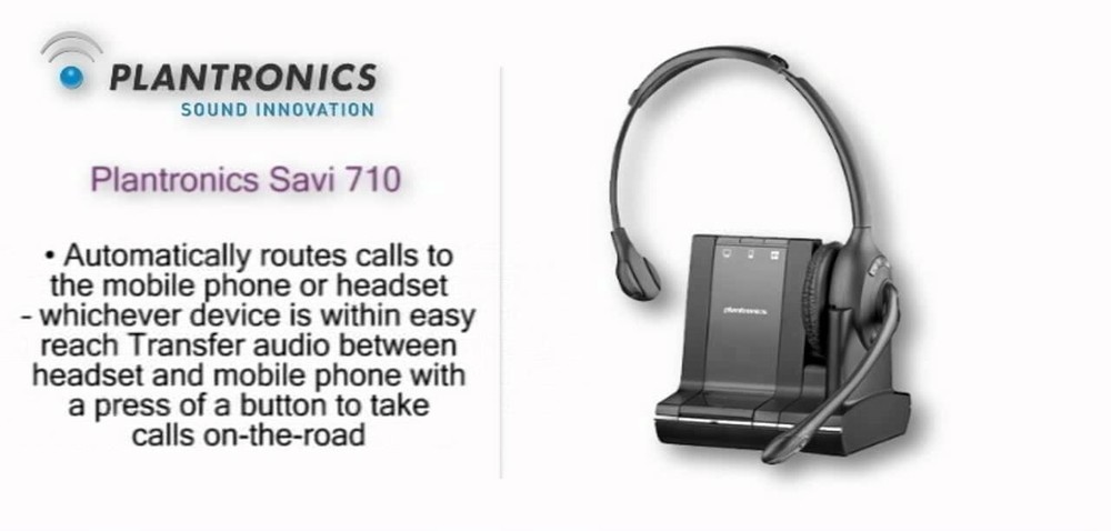 Plantronics Savi W710 Multi-device Noise-Cancel Wireless Headset System. *Great*