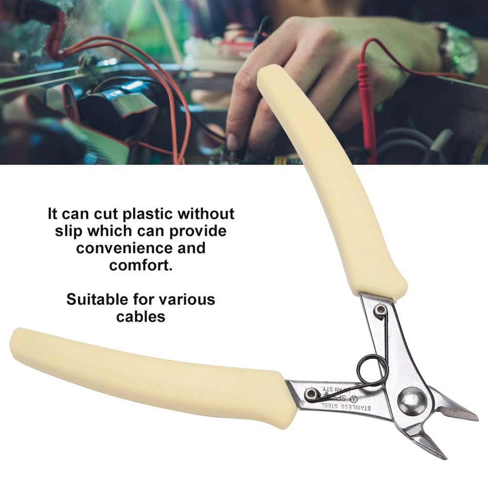 ♡ 107F1 Mini Electronic Diagonal Pliers Cable Side Cutting Nippers Wire Cutter