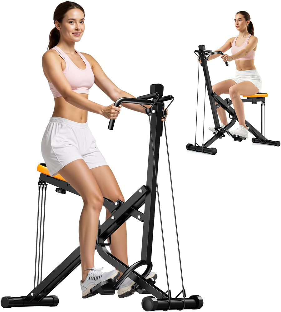 OWLSKY Squat Rowing Machine for Home Workout, Foldable Squat Assist & Row Traine