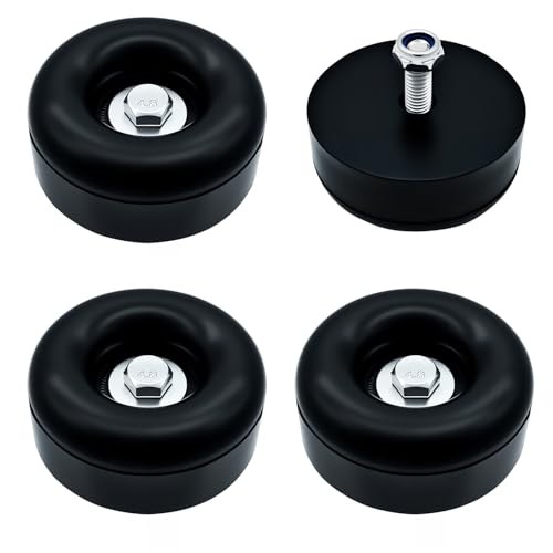 4pack Round Rubber Trailer Bumpers, 2.5" Round Rubber Bump Stops, Compatible