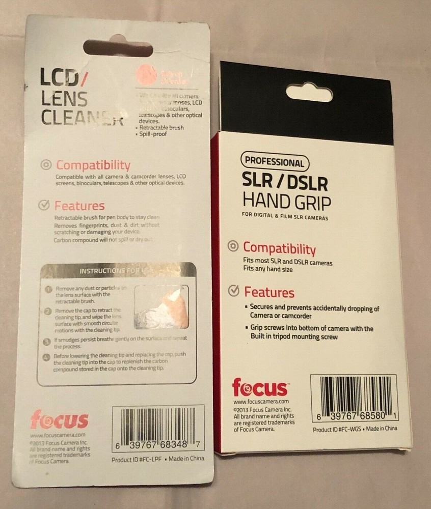 Focus Point & Shoot Digital Camera Accessory Kit w/ Case, Grip, Cleaner, & More