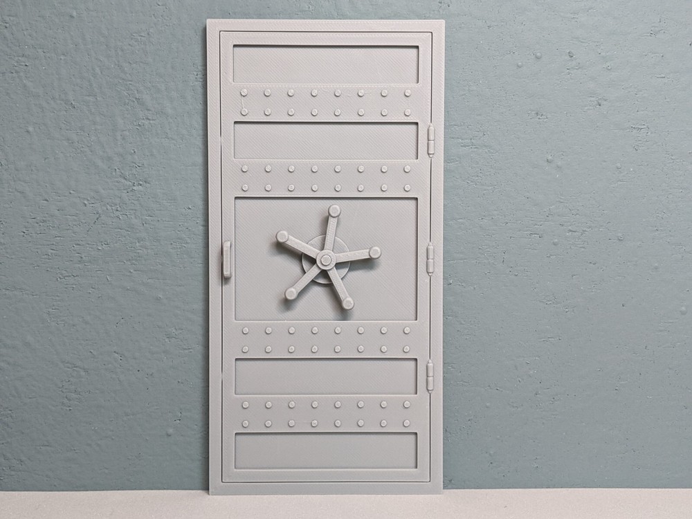 1/12 Scale Safe/Vault Door - Rectangular Prop for 6" action figure diorama