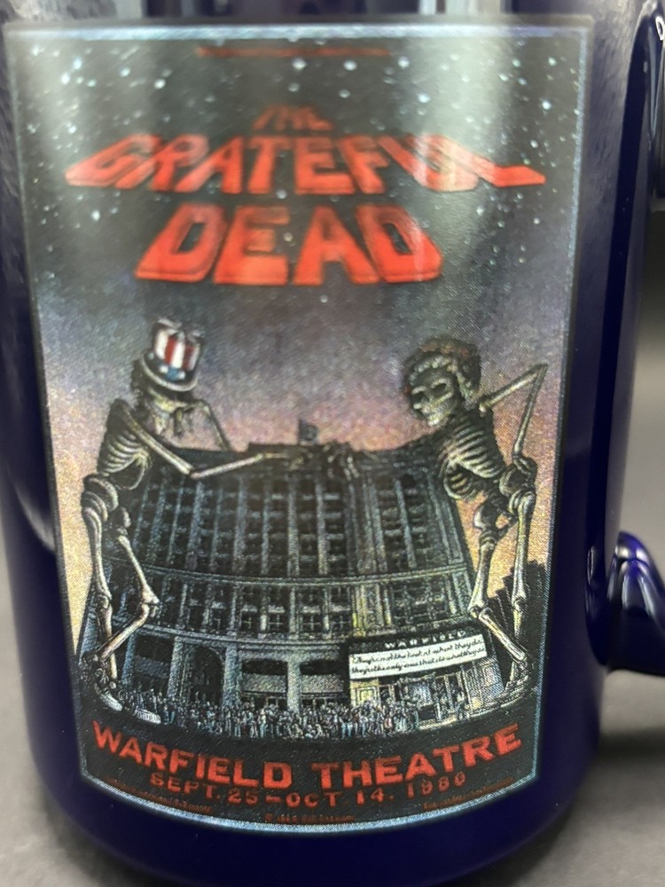 Grateful Dead Large Coffee Mug Cup Warfield Concert