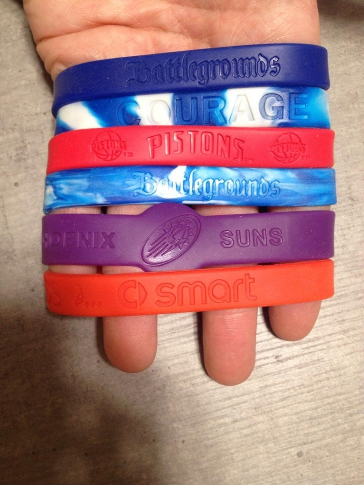 6 New Rubber Bracelets