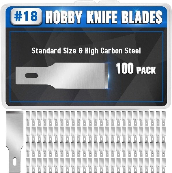 Replacement For X-Acto No. 18 Heavyweight Chisel Blades (100 Pack)