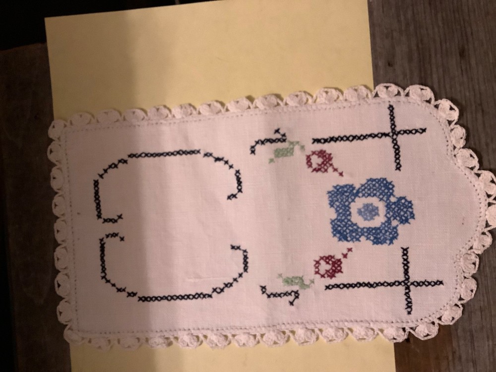 cross stitch table top