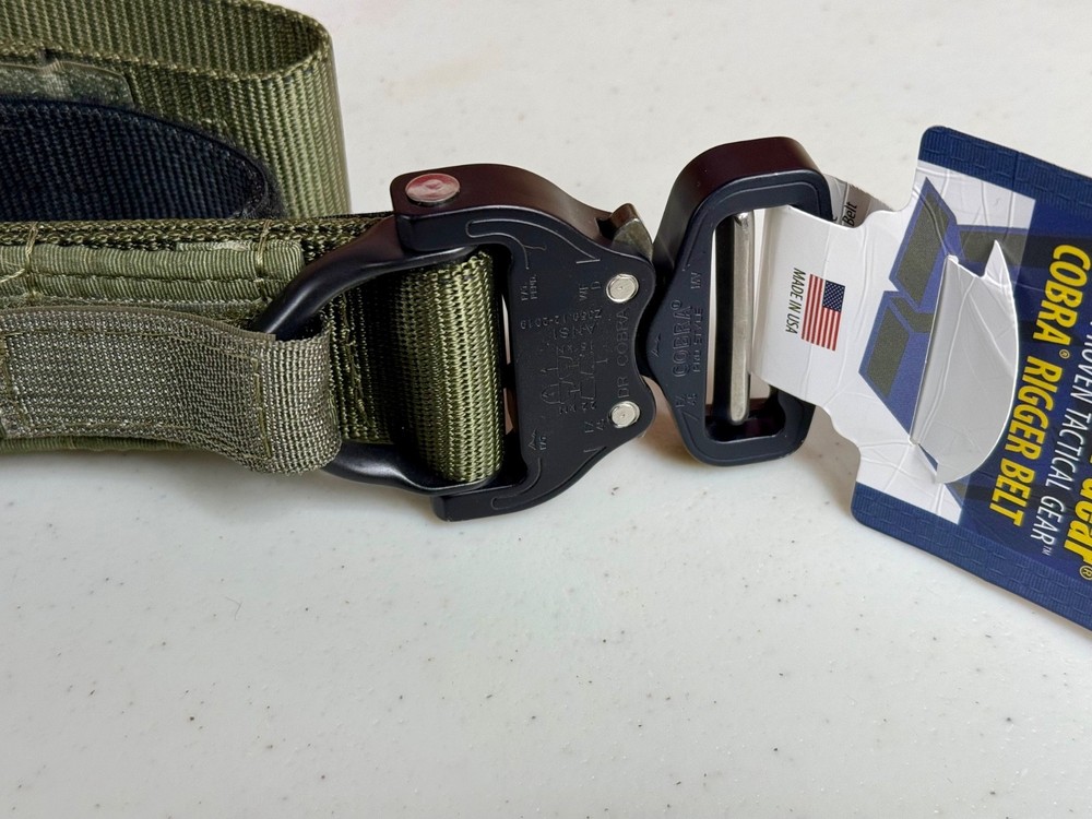 HSGI Cobra 1.75" Operator Belt w/ Hook & Loop Inner Belt Size: XL Olive Drab