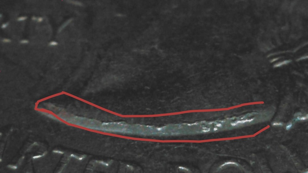 2008-P Alaska State Quarter Claw Die Chip Error MULTIPLE ERRORS Drool Error