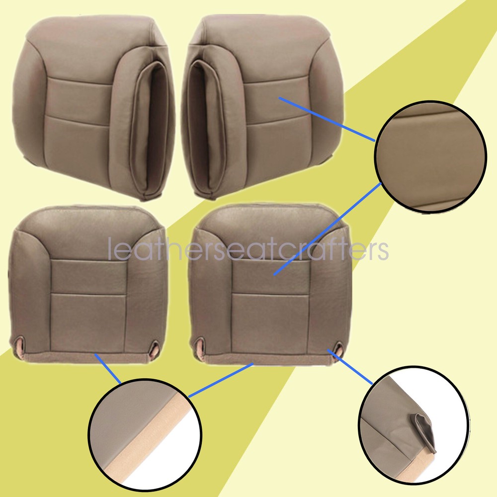 For 1995-99 Chevy Silverado Both Side Bottom Top Replacement Leather Seat Cover