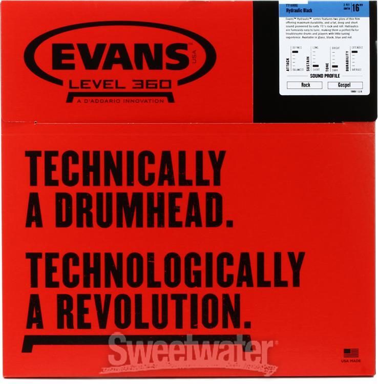 Evans Hydraulic Drumhead - 16" - Black