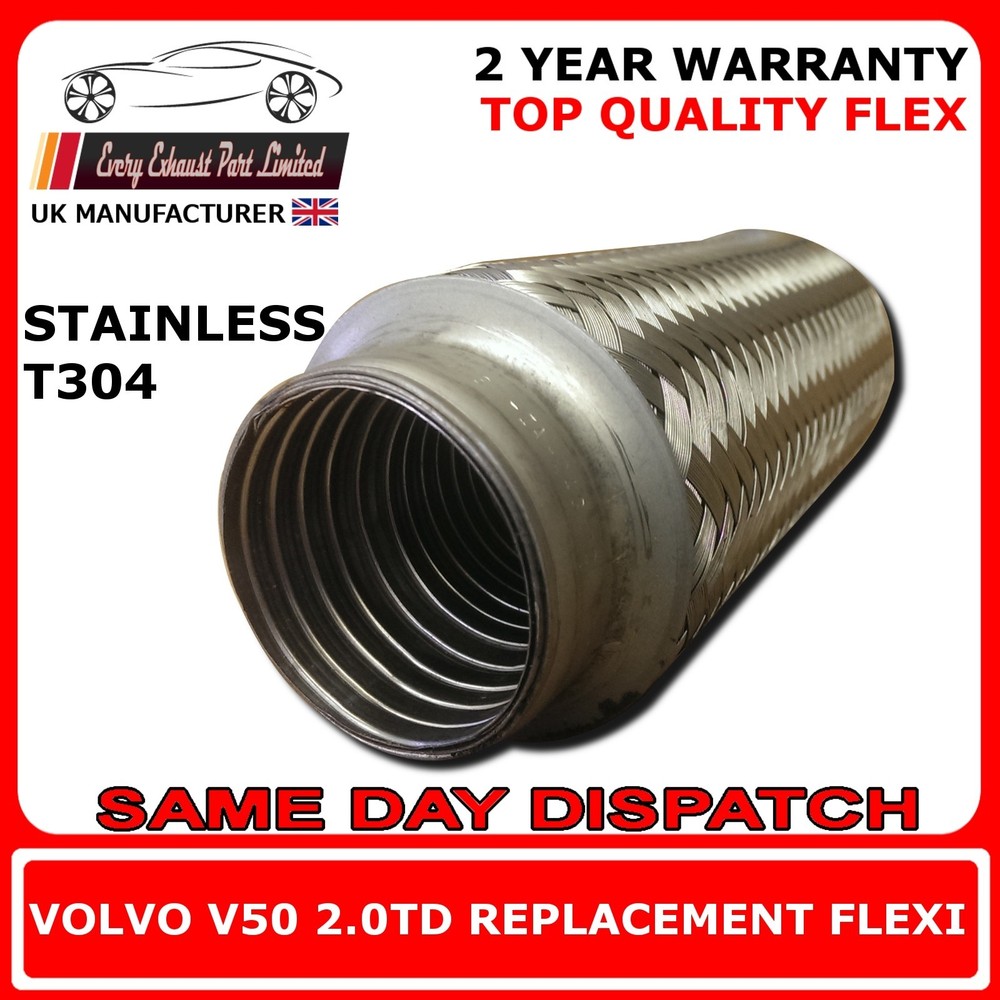 Volvo V50 2.0TD 2004 Onward Weld On Exhaust Replacement Flex Flexi Front Pipe