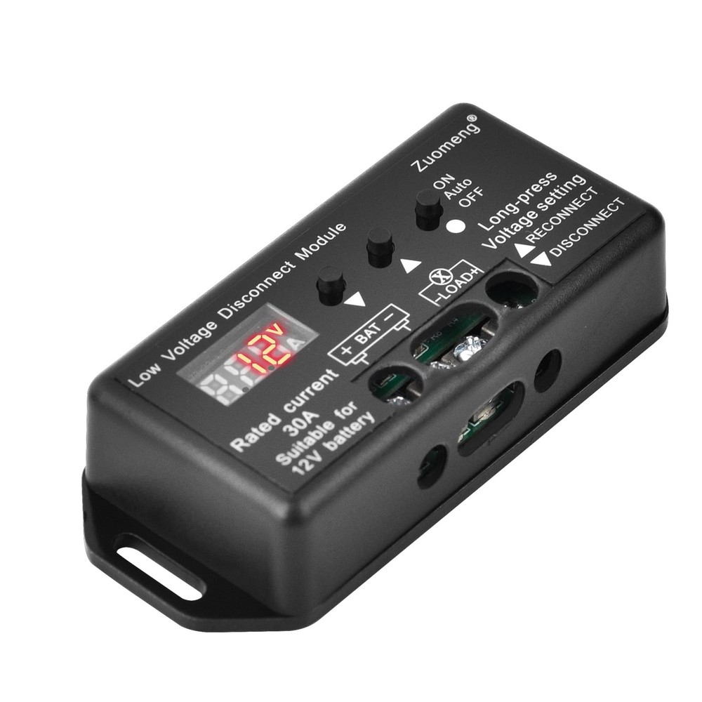 Zuomeng 12V 30A Low Voltage Disconnect Module with MultiInformation Display a...