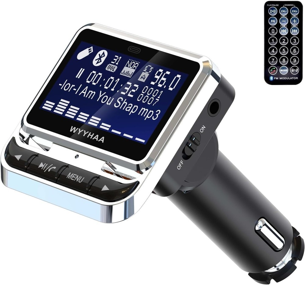 Bluetooth Car FM Transmitter, Handsfree Kit, Remote Control