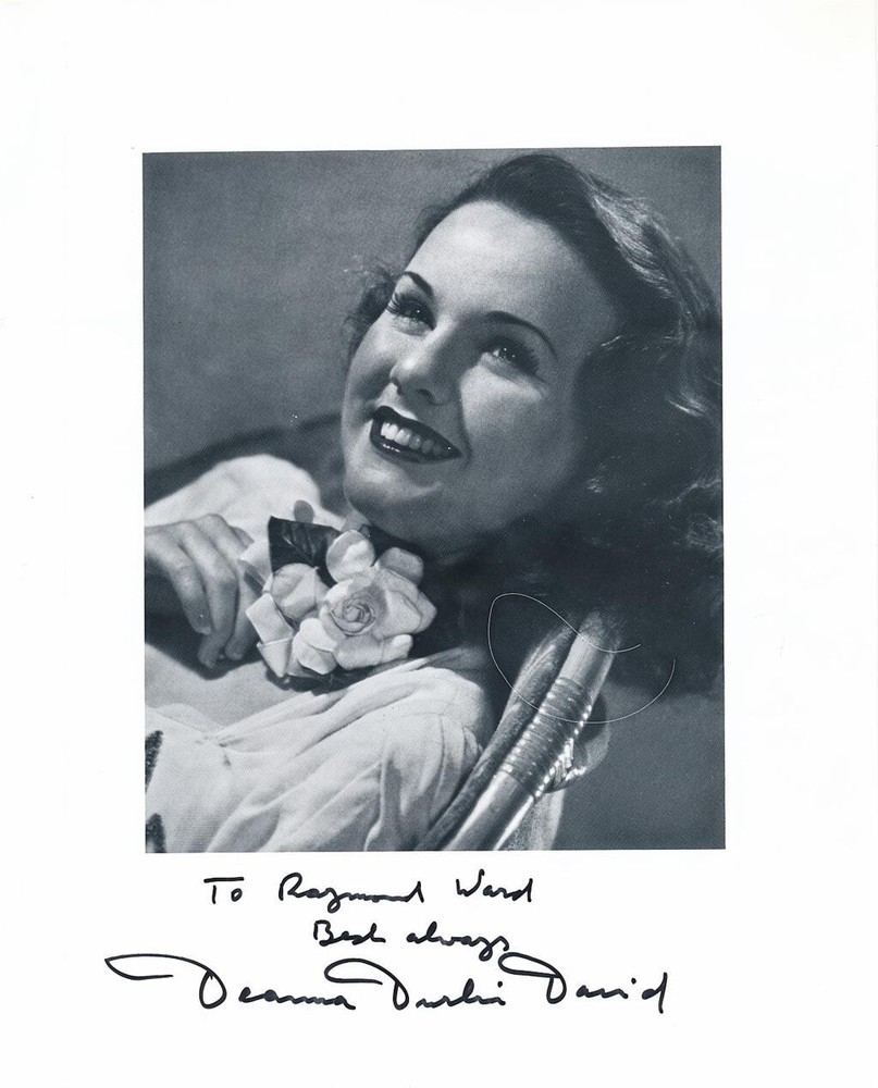 Deanna Durbin- Signed B&W Photograph