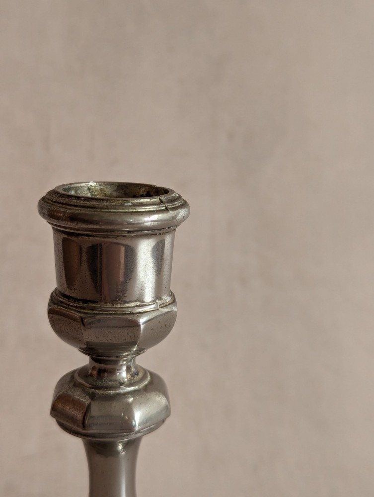 Grenadier Silver Plated Octagonal Candlestick Holder Vintage Antique