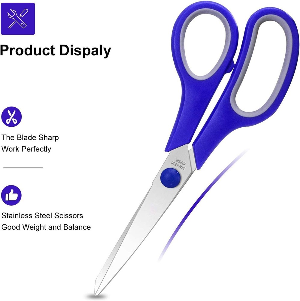 Scissors Bulk Set of 32-Pack, 8" All Purpose Multipurpose Sharp Sewing 32pack