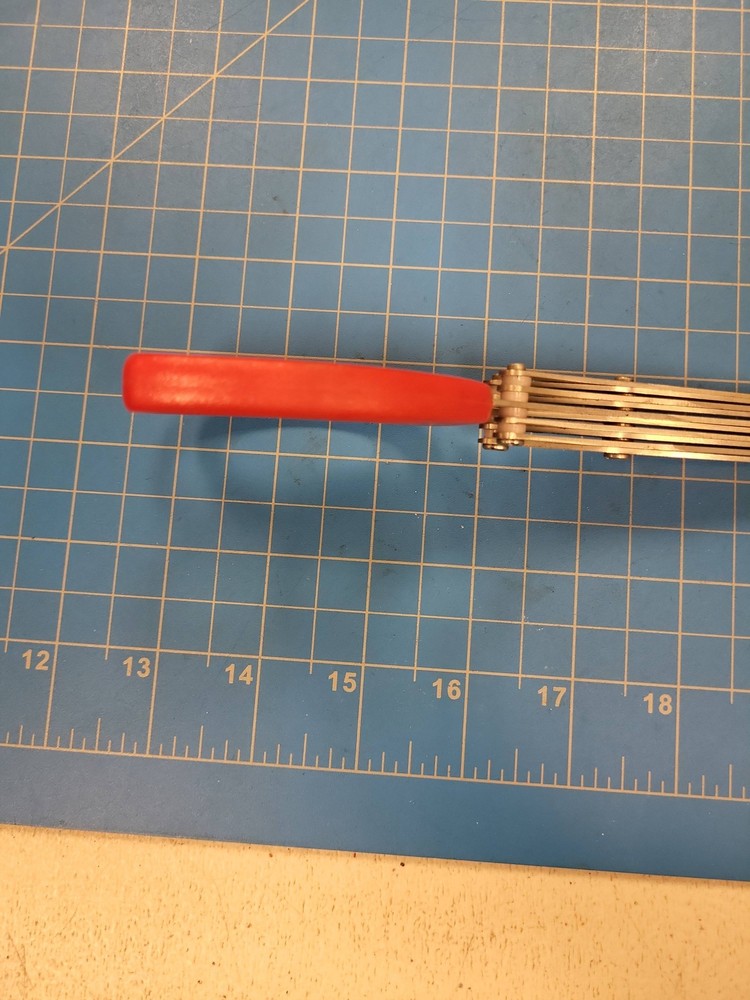 Stainless Steel Herb Scissors 5 Blade Multi Cut Kitchen Shears Red Handle