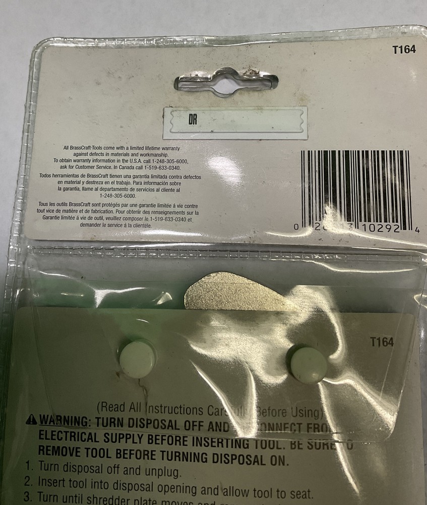 2005 New BRASSCRAFTGarbage Disposal Wrench T164