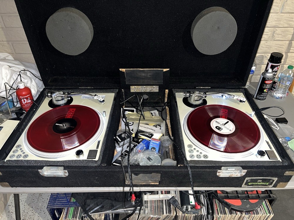 2 Custom Technics 1200 Turntables w Built In Dicers
