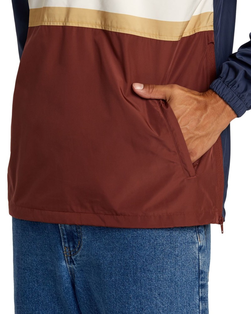 RVCA Meyer II Packable Anorak Men's Jacket, Moody Blue, Medium