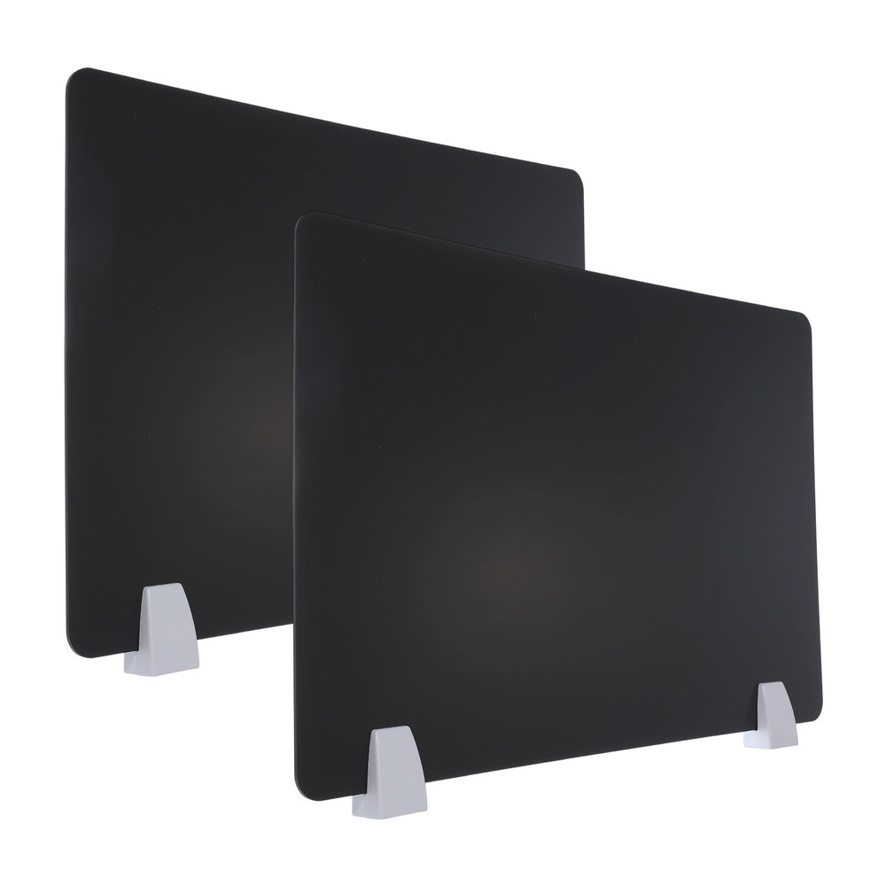 40x60cm Desk Divider, 2 Sets Desk Privacy Panel Table Boards Acrylic, Black