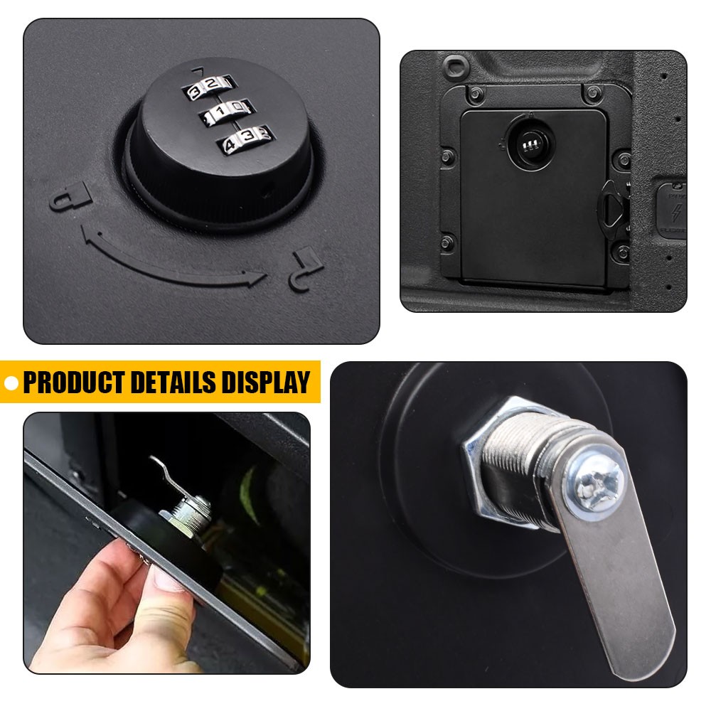 For 22-25 Ford Maverick Hidden Bed Cargo Partition Storage Bin cover w/Code Lock