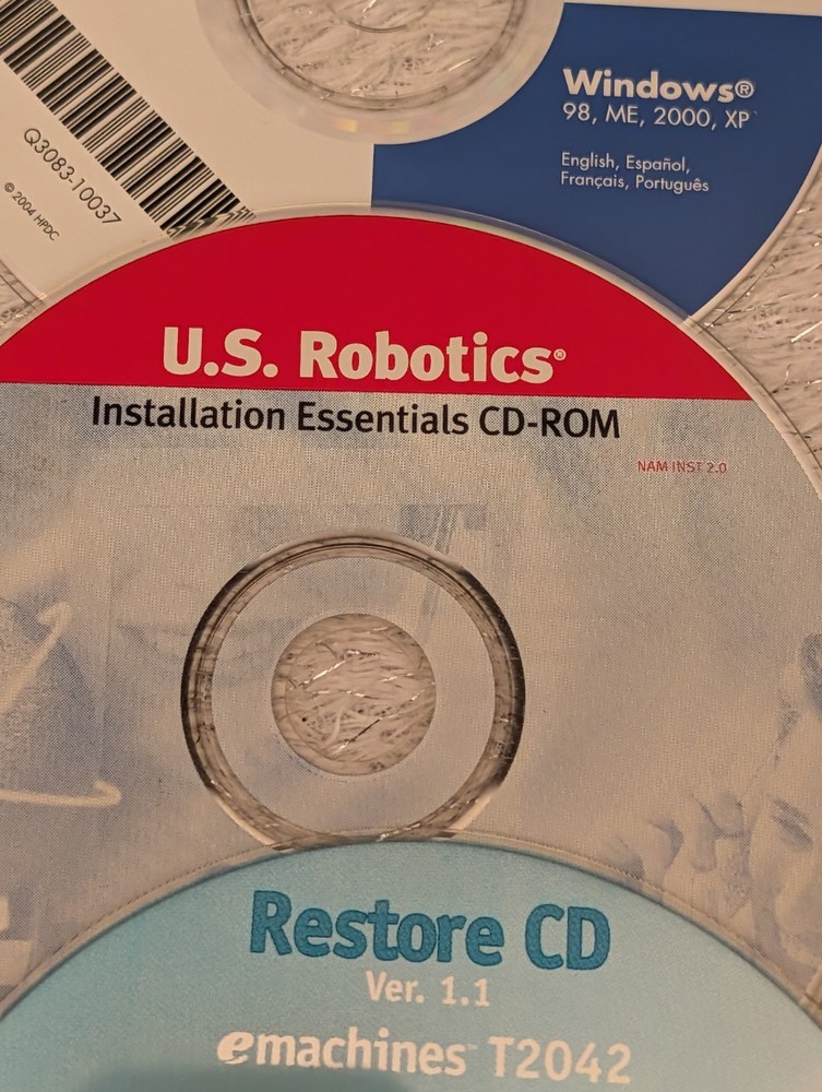 Vtg 1990s Computer Software Discs: Micro Star, U.S. Robotics, HP PSC 1300, More!